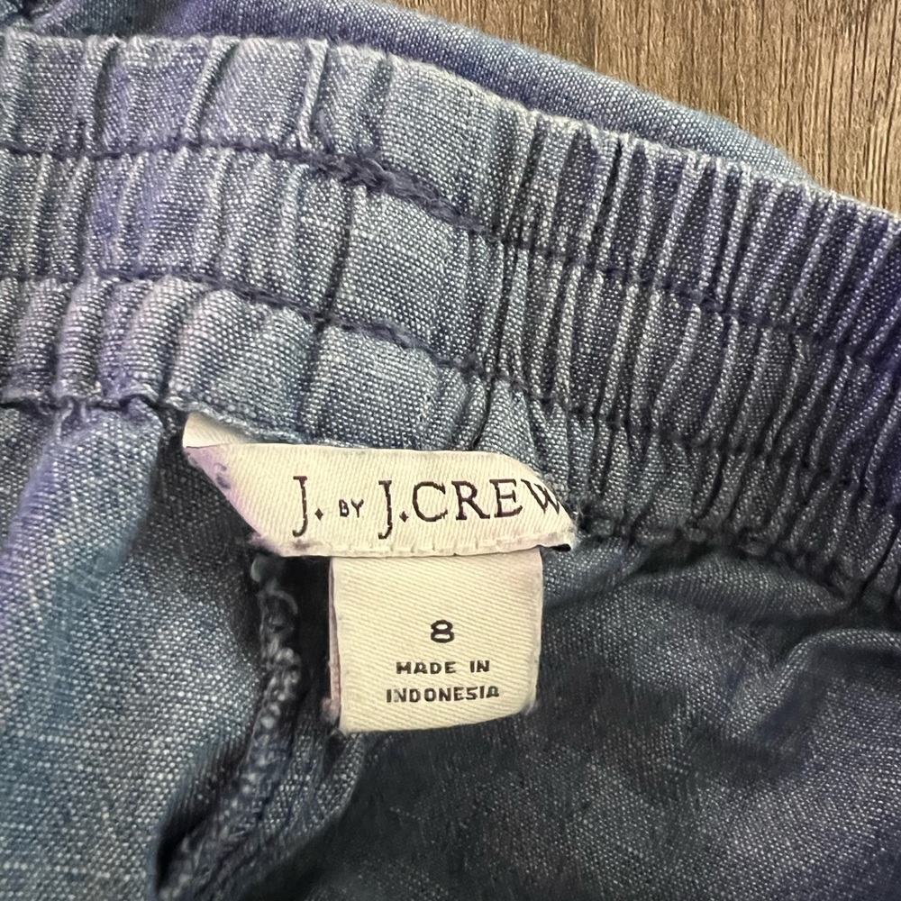 J. Crew Blue Elastic Waist Pants - Picture 2 of 5